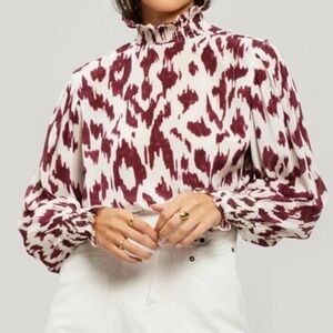 Isabel Marant Etoile Yoshi Ikat Silk Blouse